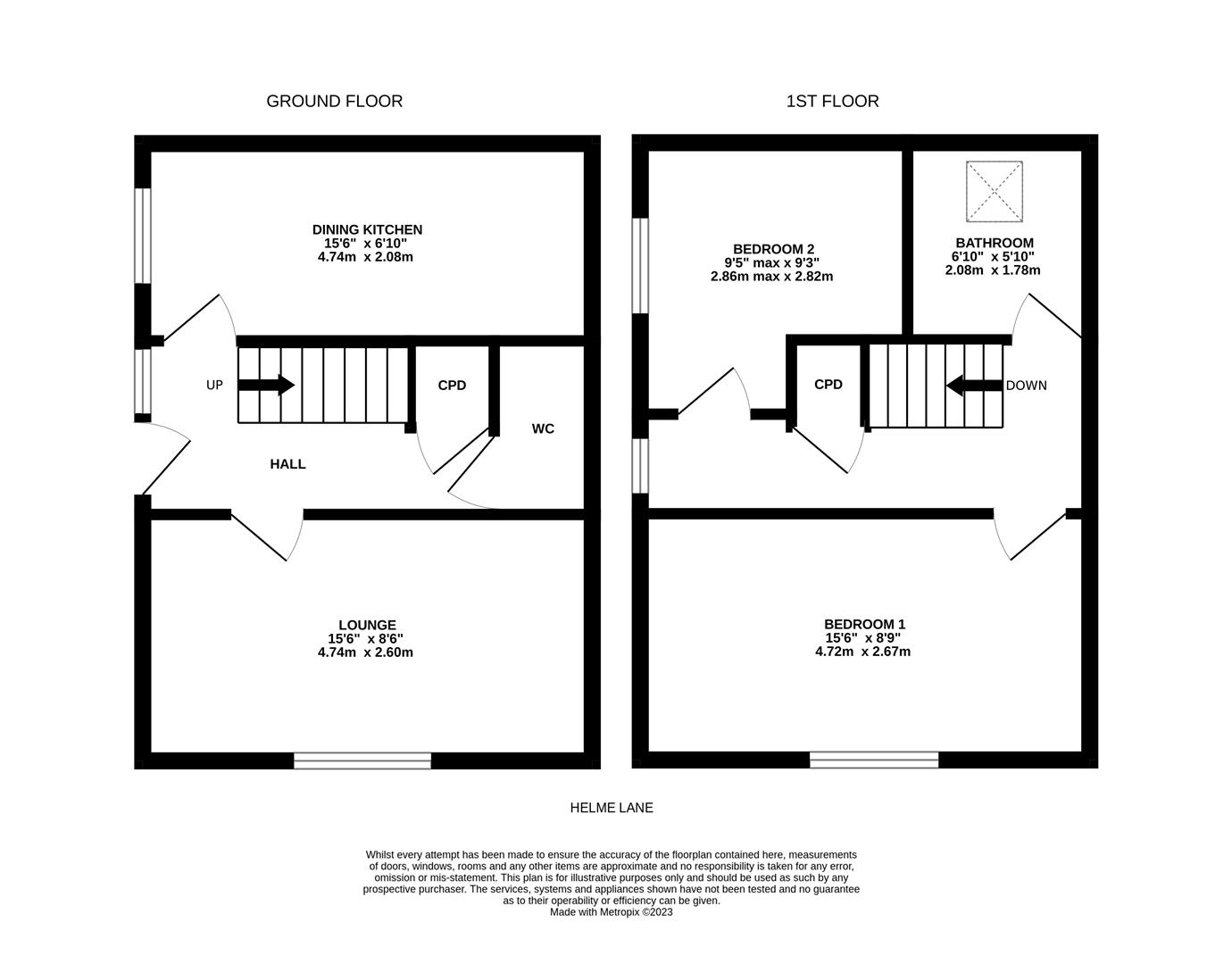 Property details for Helme Lane, Meltham, Holmfirth Offers Around £170,000 Vebra